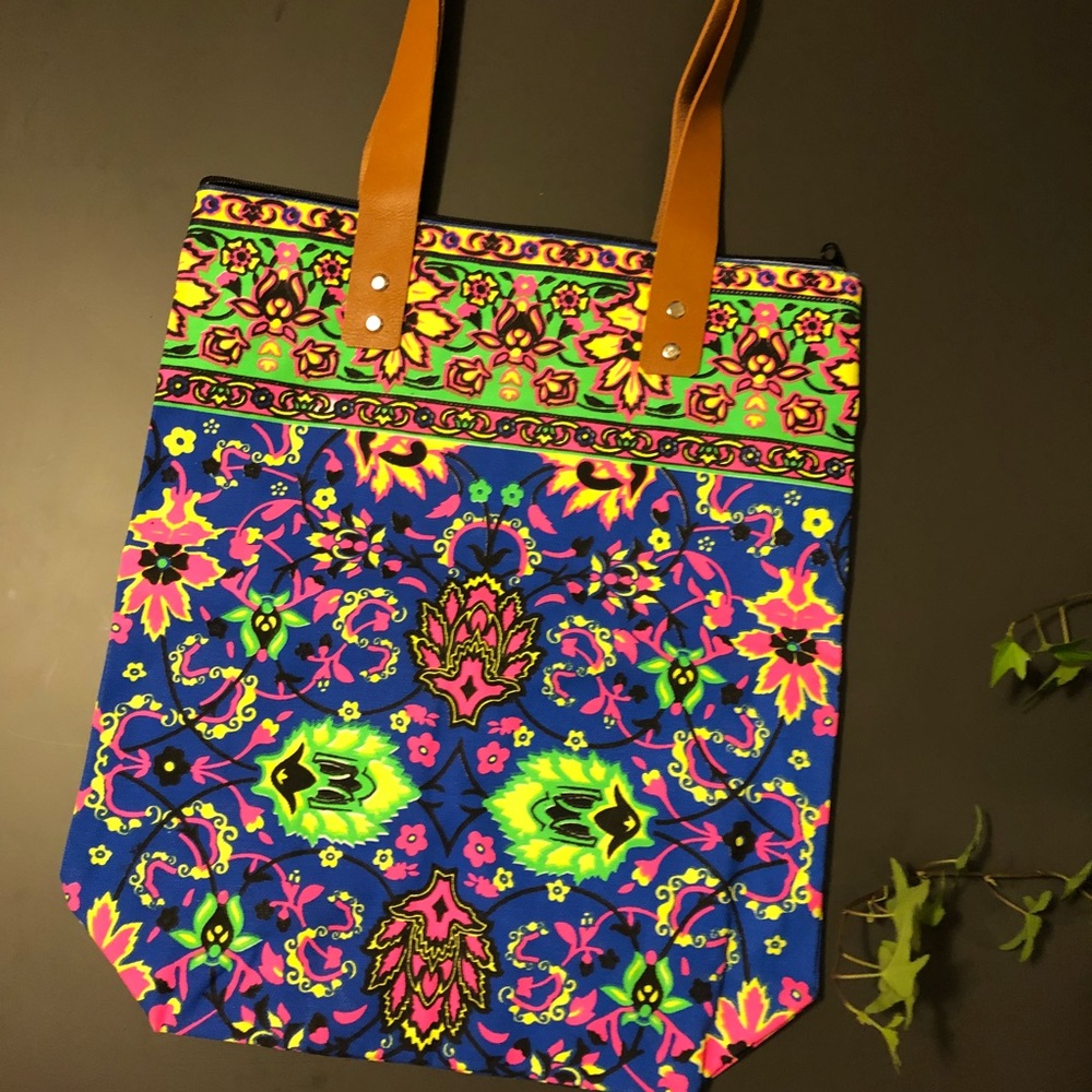 Brand New. Hv quantities. Fluorescent Printed Tote